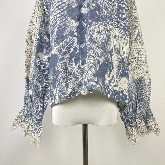 $455 NOWT See By Chloé Embroidery Floral Lace Top Blouse Size 40 - Picture 5 of 12